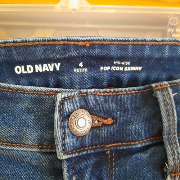 Old Navy Mid-Rise Pop Icon Skinny Crop Jeans - Dark Wash 4P - Picture 6 of 16